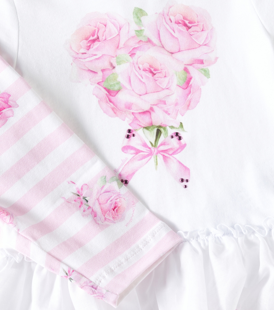 Bébé – Ensemble top et legging en coton à fleurs | Monnalisa