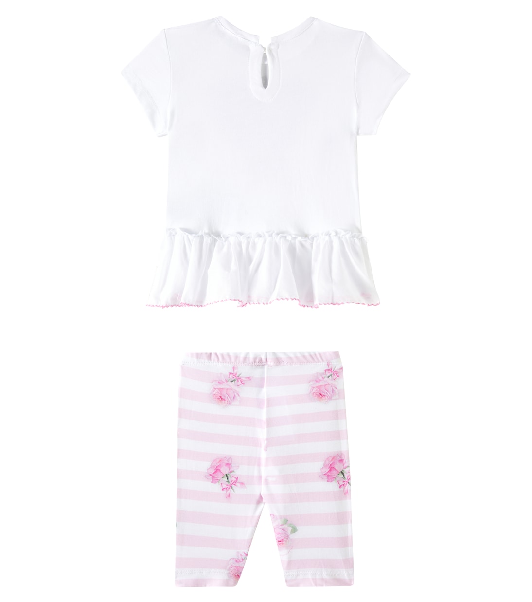 Bébé – Ensemble top et legging en coton à fleurs | Monnalisa