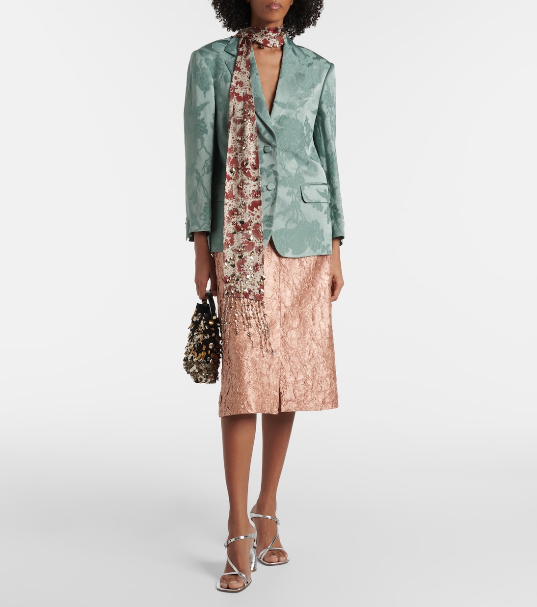 Mules in pelle lucida metallizzata firmate Dries Van Noten, stile giovane e moderno