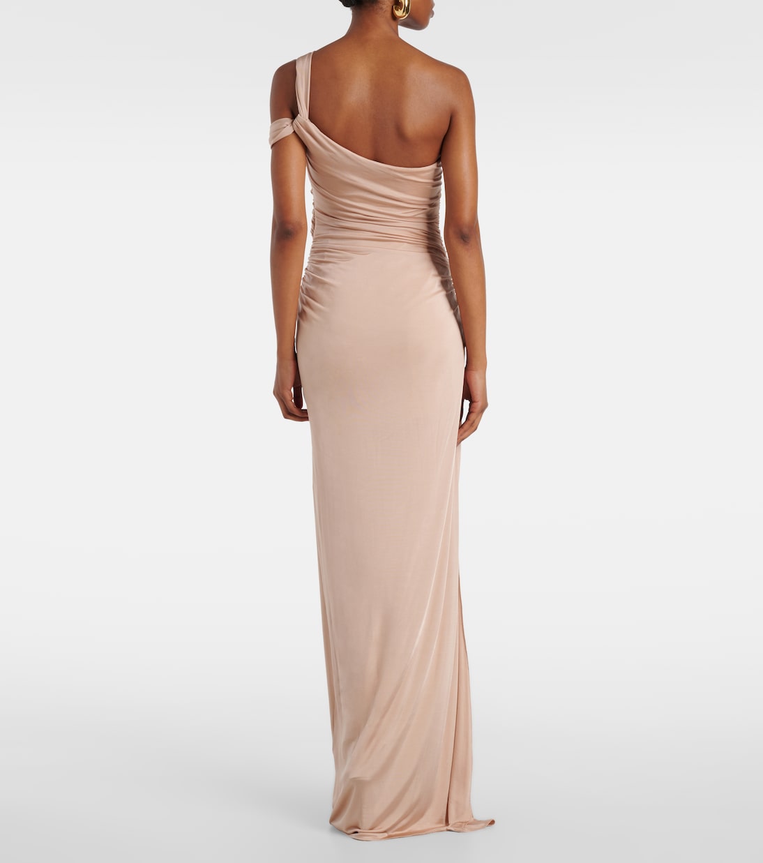 One-shoulder gathered jersey gown | Tom Ford