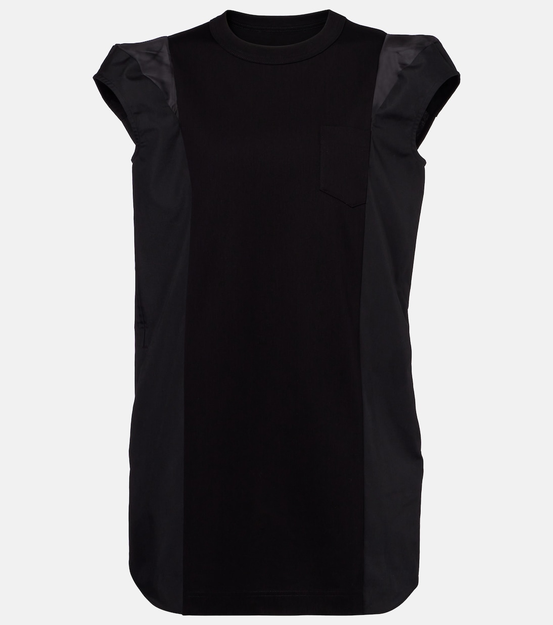 Minikleid aus Jersey und Popeline | Sacai