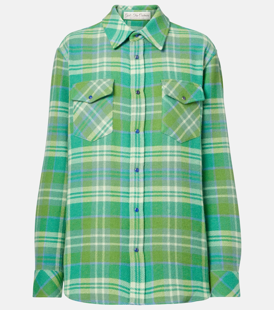 Camicia Hero in cashmere a quadri | God's True Cashmere