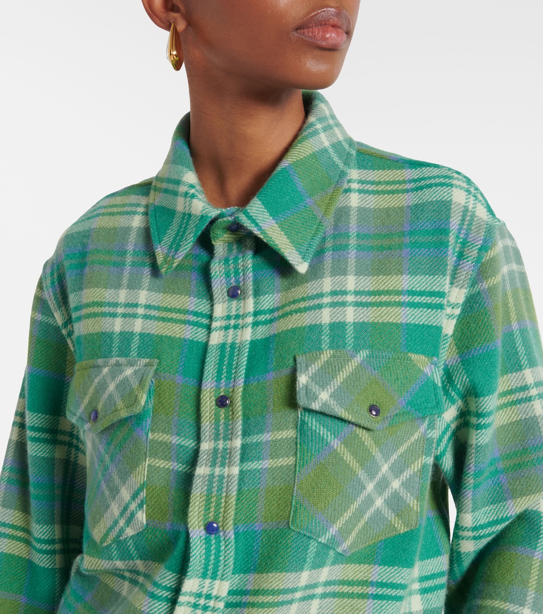 Camicia Hero in cashmere a quadri | God's True Cashmere