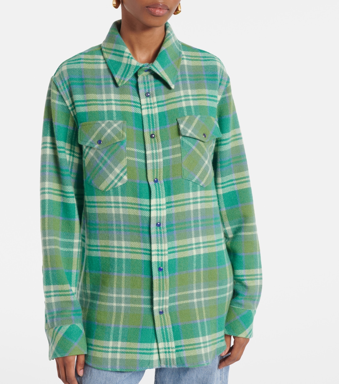 Camicia Hero in cashmere a quadri | God's True Cashmere