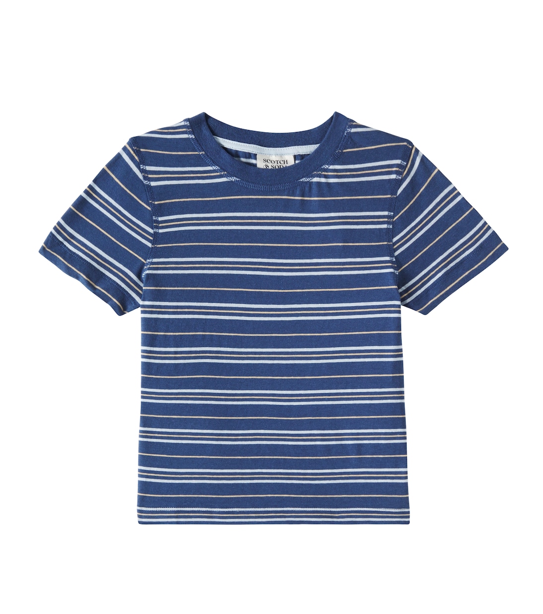 T-shirt in cotone e lino a righe | Scotch & Soda Kids