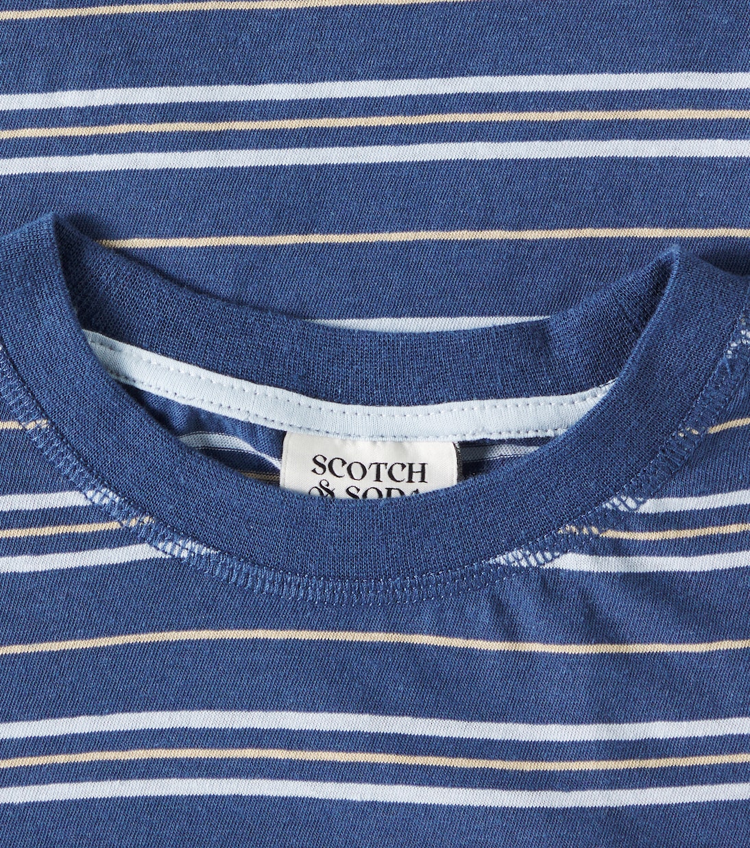 T-shirt in cotone e lino a righe | Scotch & Soda Kids