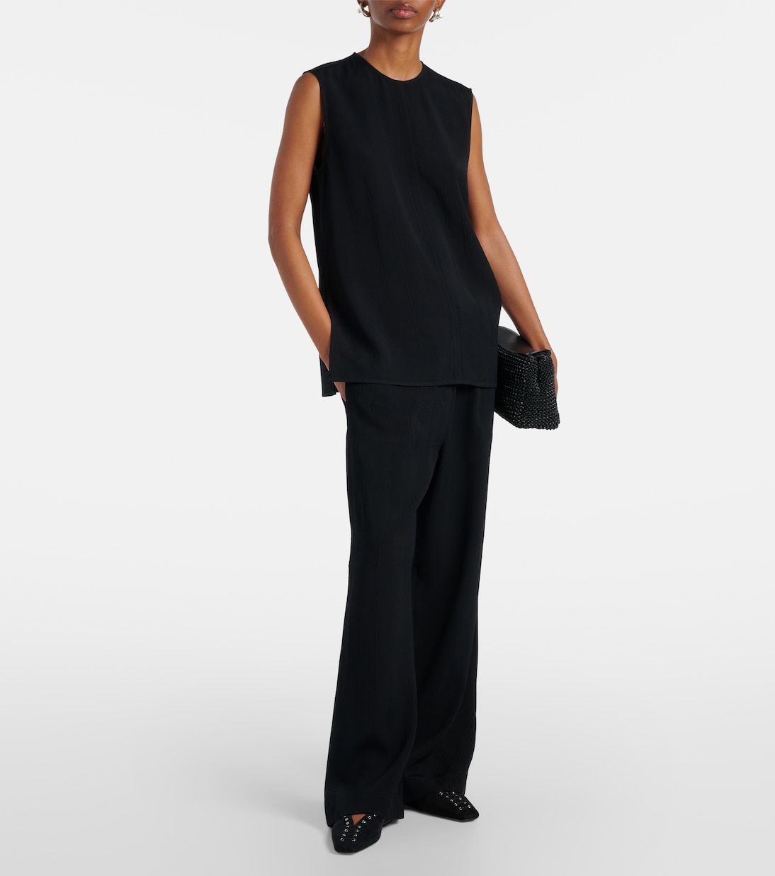 Pantaloni a gamba larga a righe | Toteme