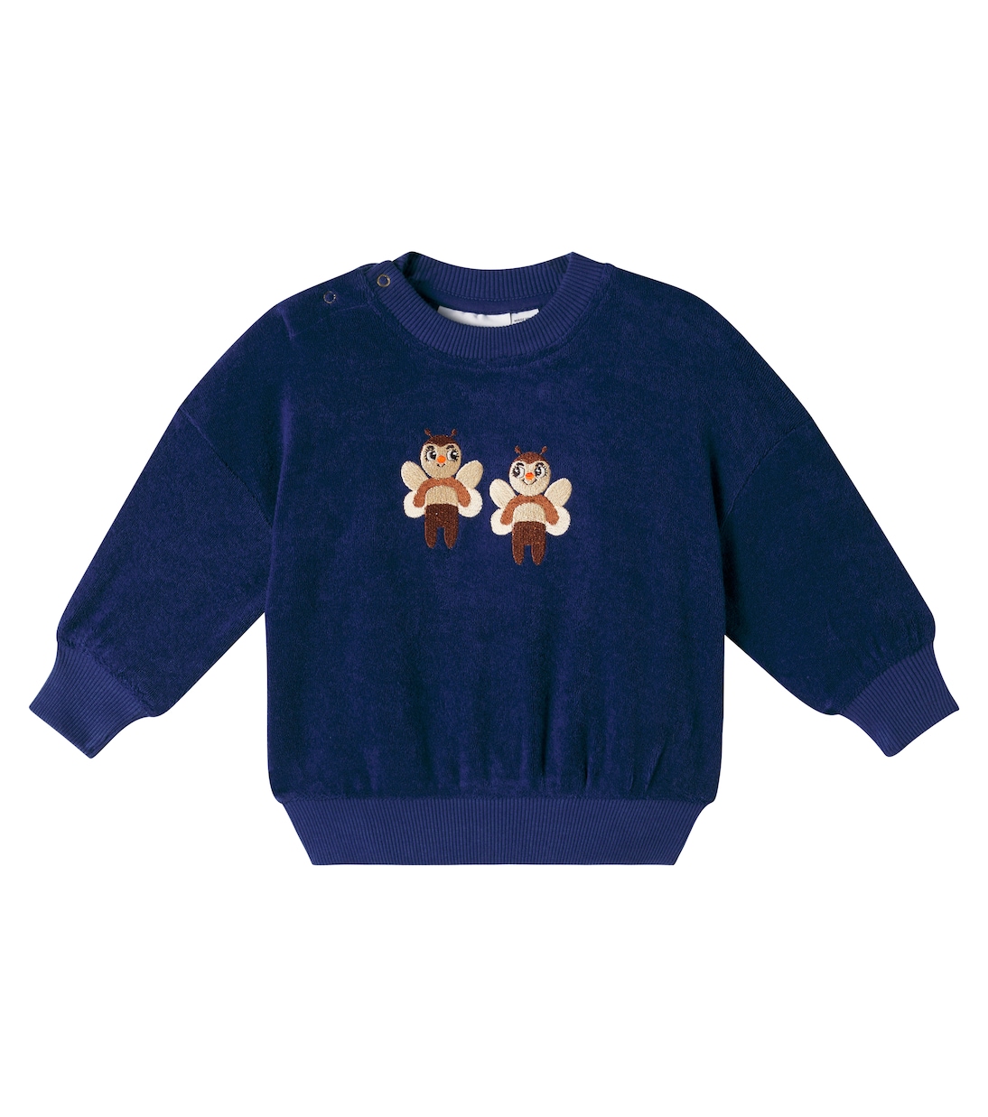 Bebé - sudadera de felpa de algodón bordada | Mini Rodini