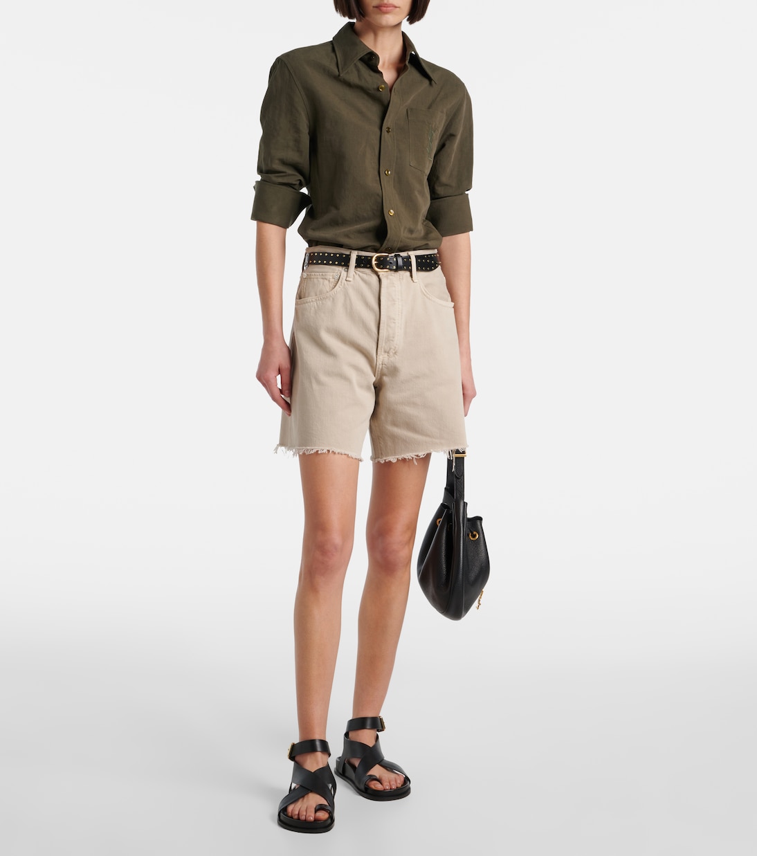 Shorts Marlow Long en denim | Citizens of Humanity