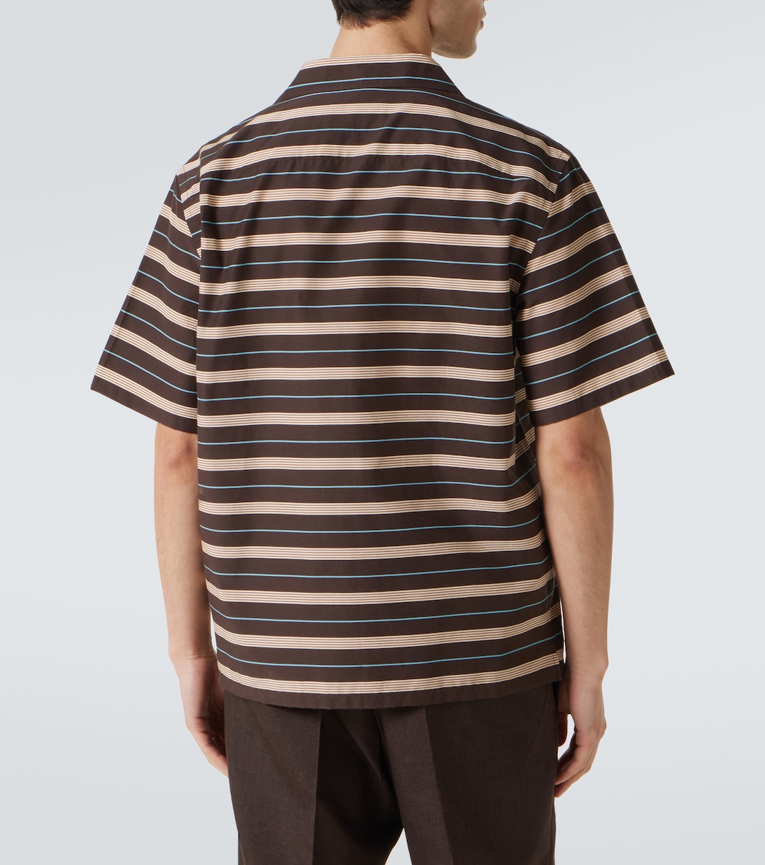 Striped cotton bowling shirt | Prada