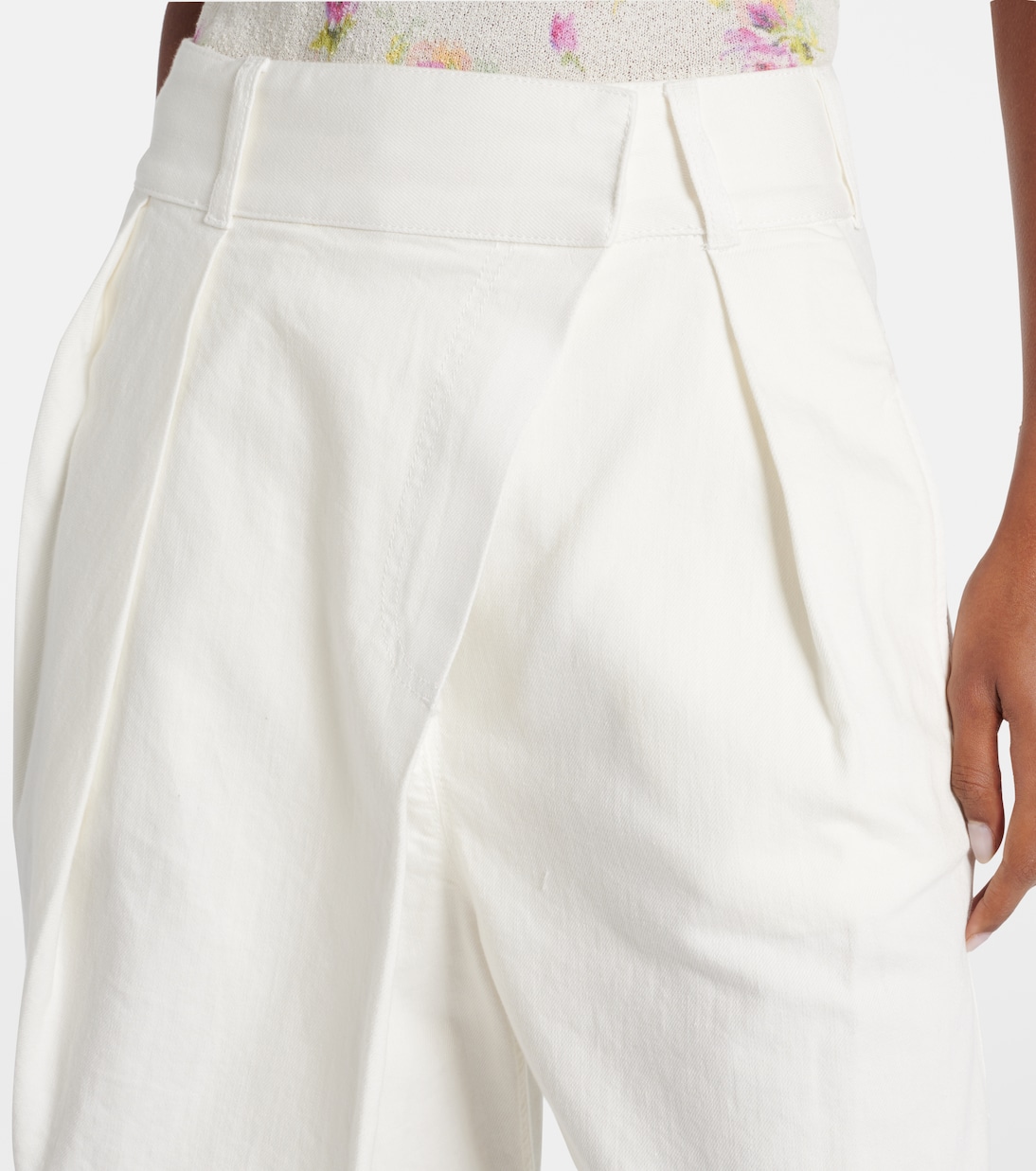 Weite High-Rise-Hose aus Baumwoll-Twill | Loewe