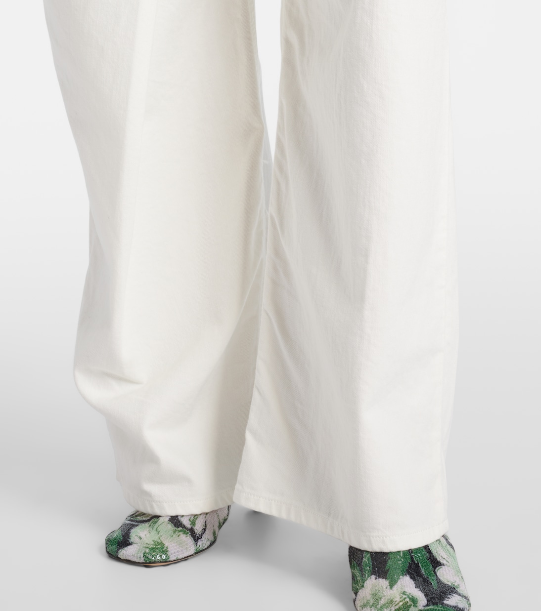 Weite High-Rise-Hose aus Baumwoll-Twill | Loewe