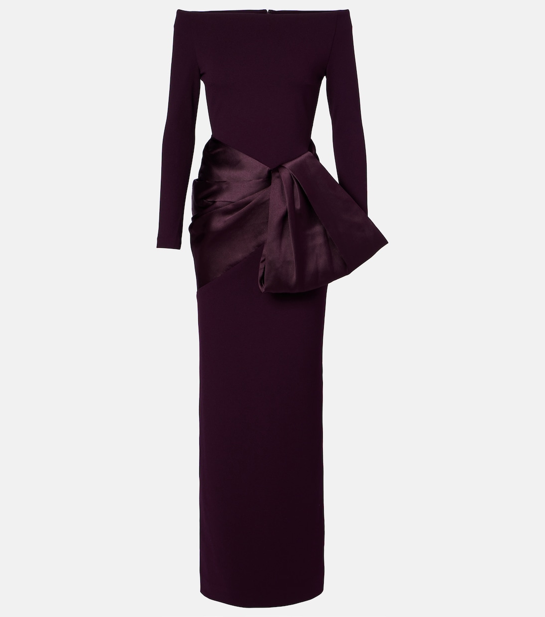 Kori bow-detail off-shoulder gown | Solace London