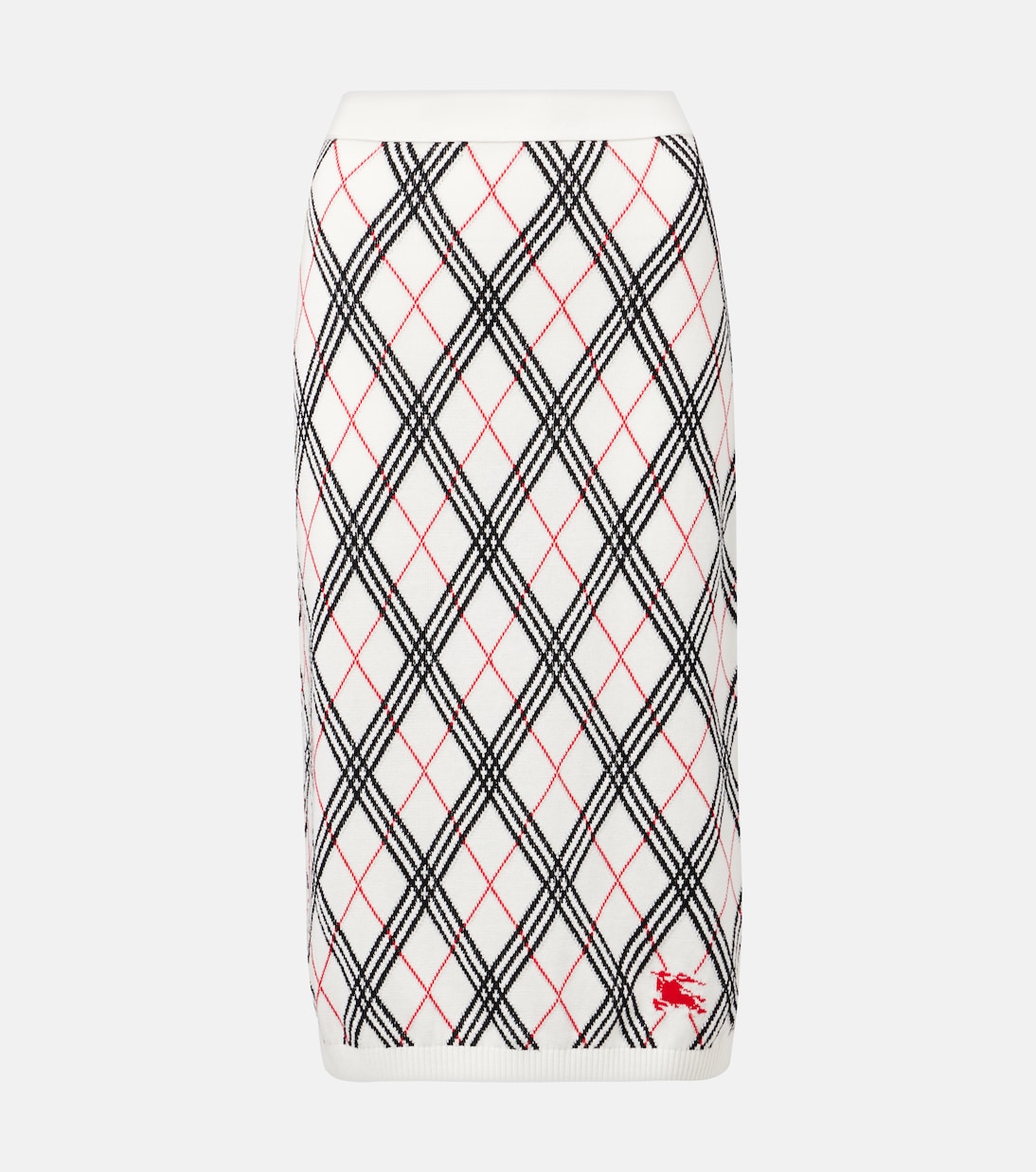 Falda midi Argyle de algodón | Burberry
