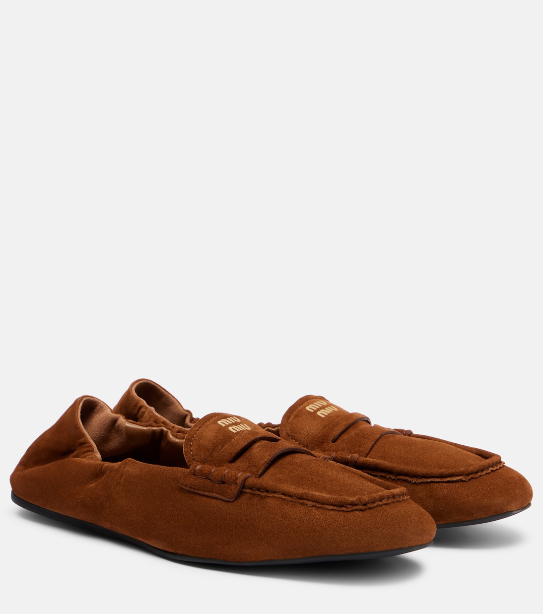 Suede penny loafers | Miu Miu
