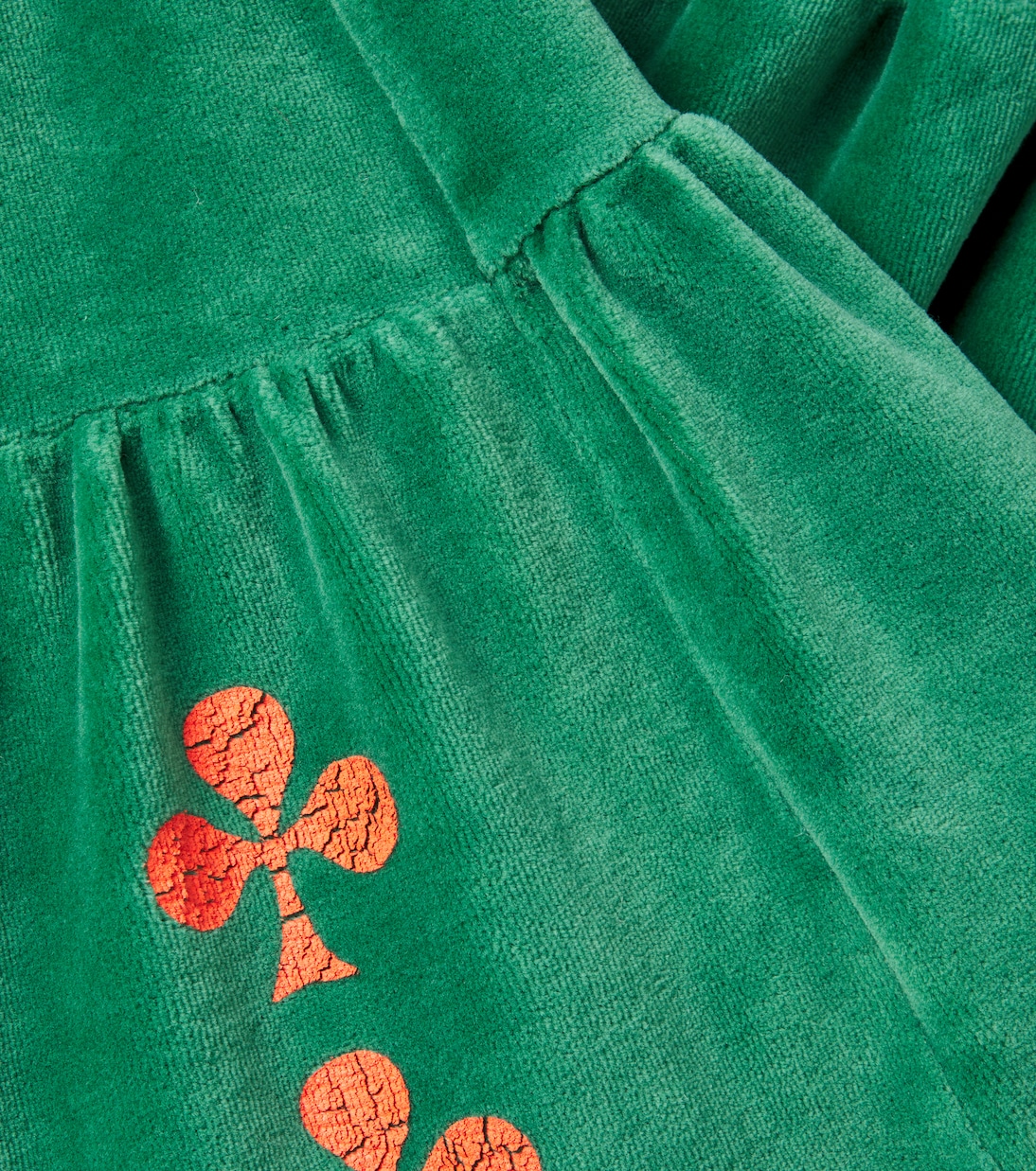 Printed tiered cotton terry skirt | Bobo Choses