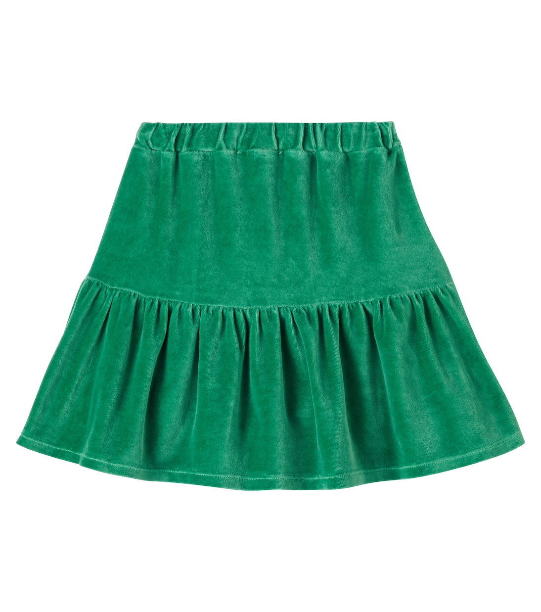 Printed tiered cotton terry skirt | Bobo Choses