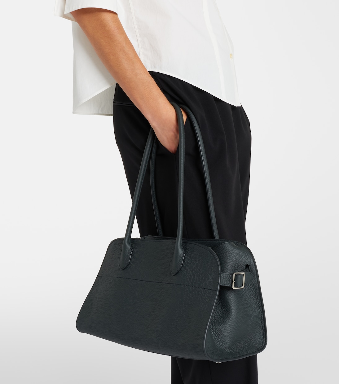Margaux Medium leather tote bag | The Row