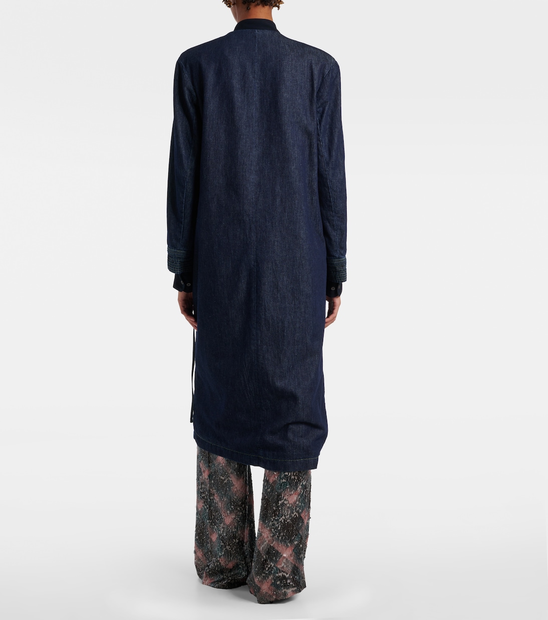 Abrigo envolvente de denim | Dries Van Noten