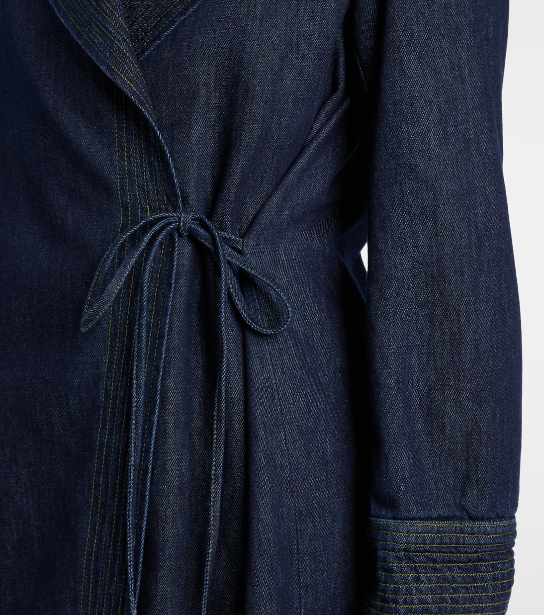 Abrigo envolvente de denim | Dries Van Noten