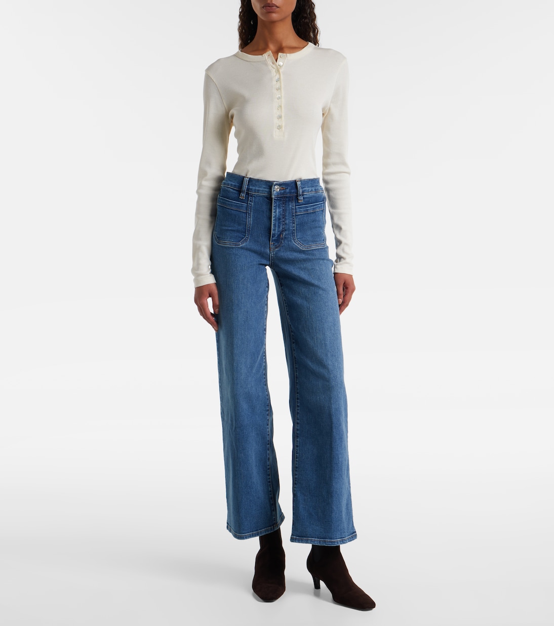 Le Slim Palazzo 와이드 진 | Frame