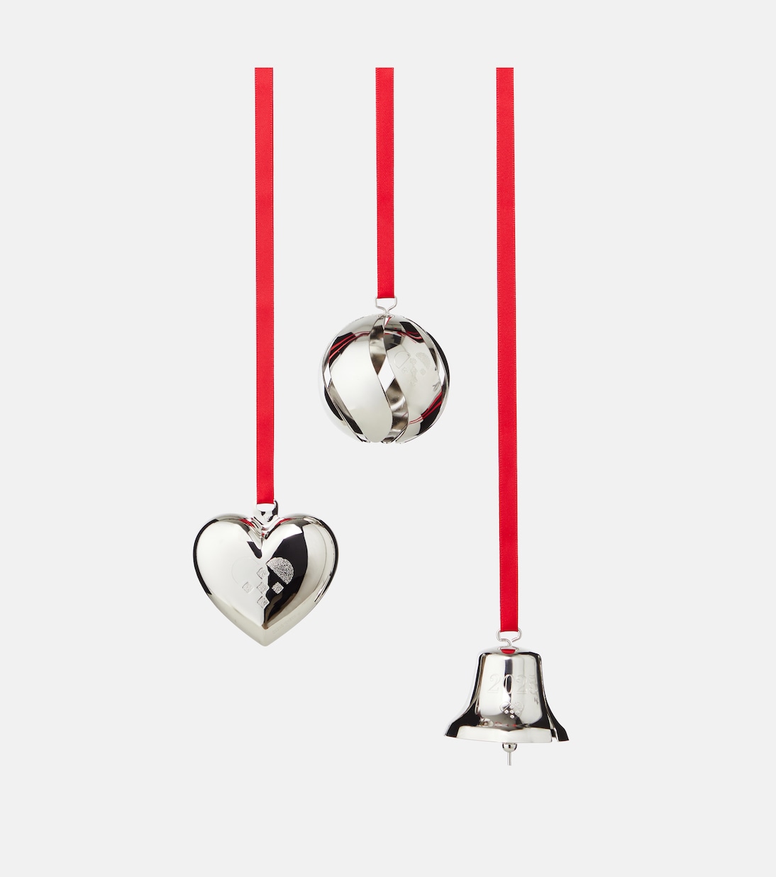 Set of 3 palladium-plated ornaments | Georg Jensen