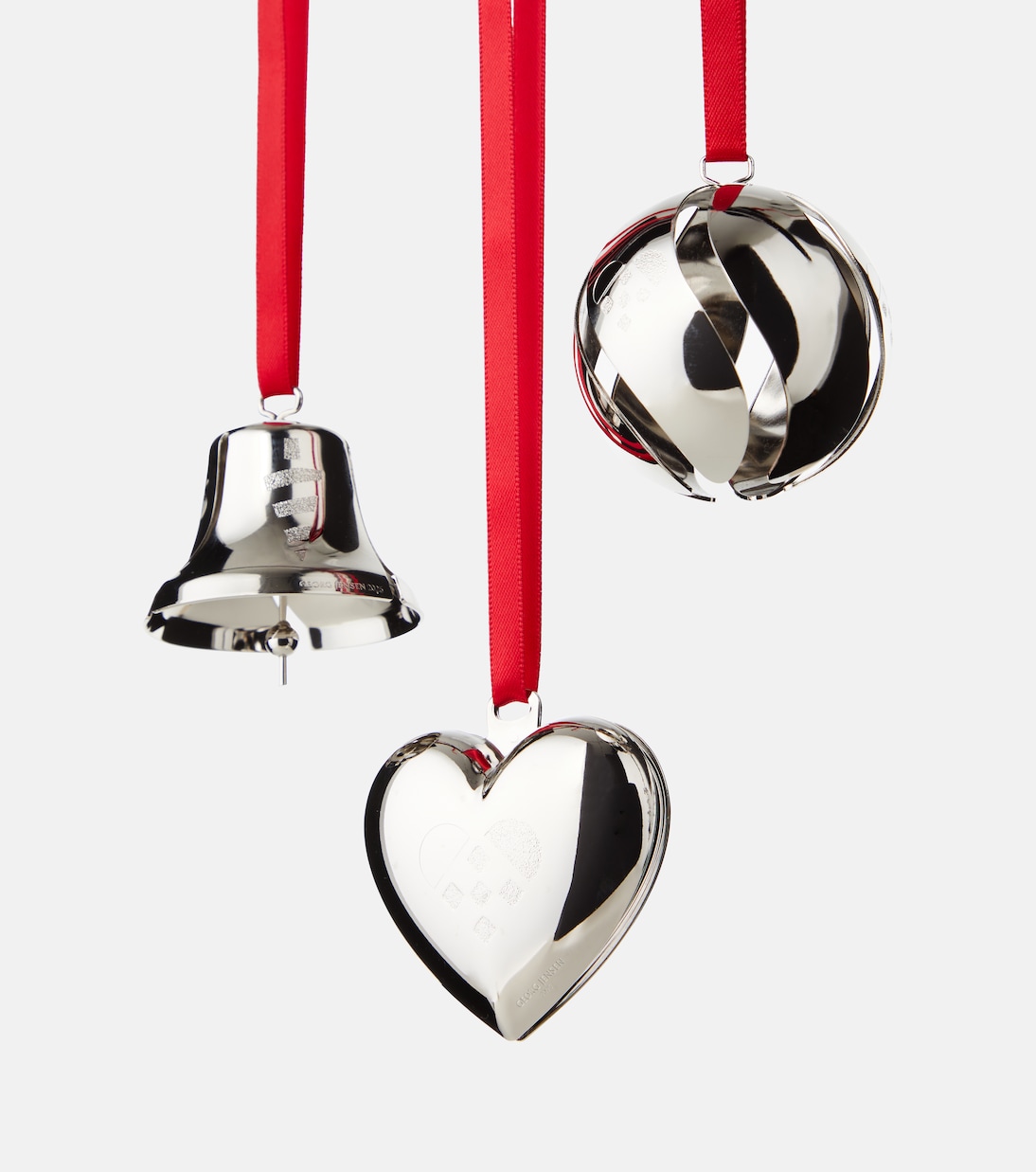 Set of 3 palladium-plated ornaments | Georg Jensen