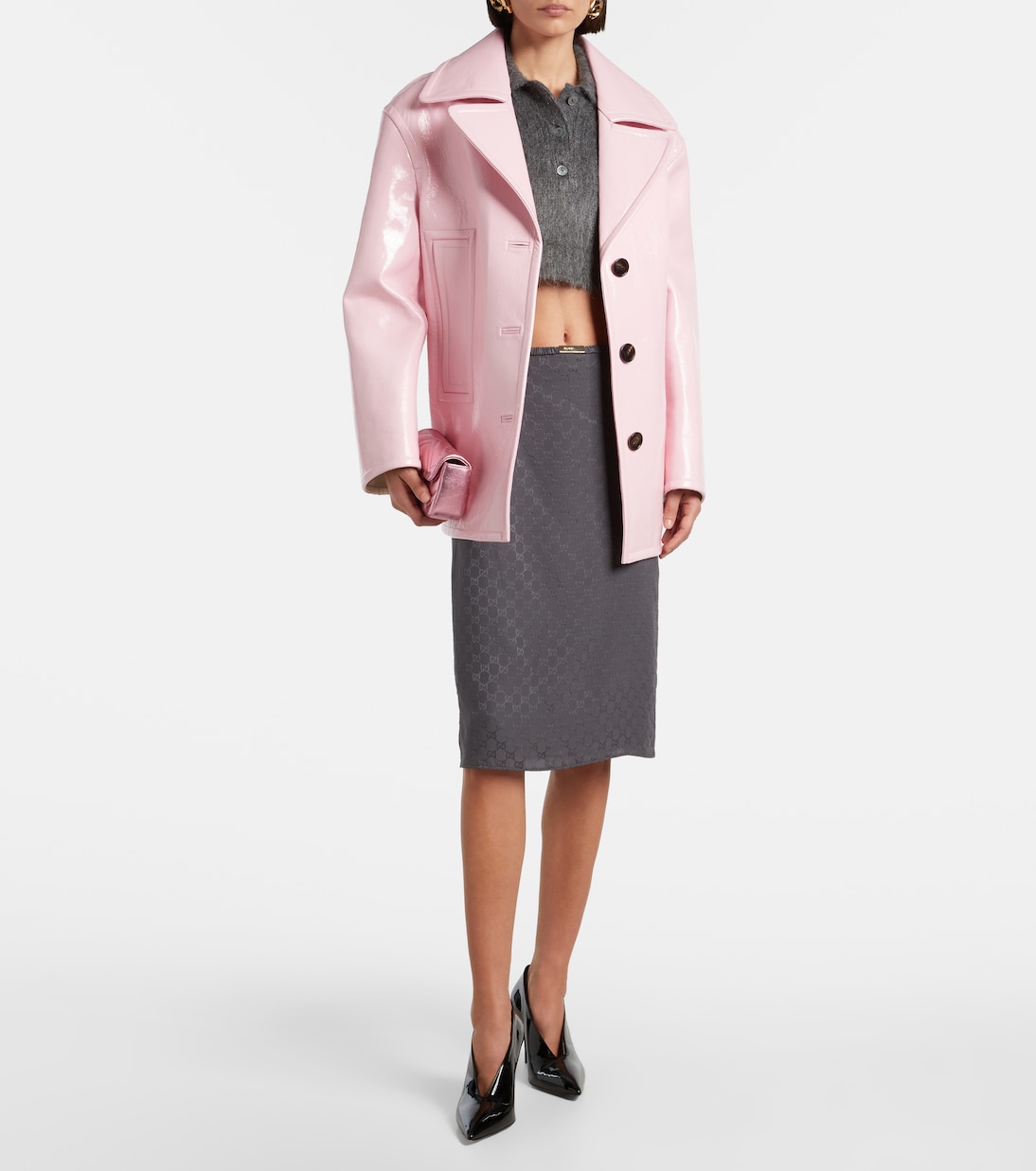 Low-Rise-Bleistiftrock GG aus Seide | Gucci