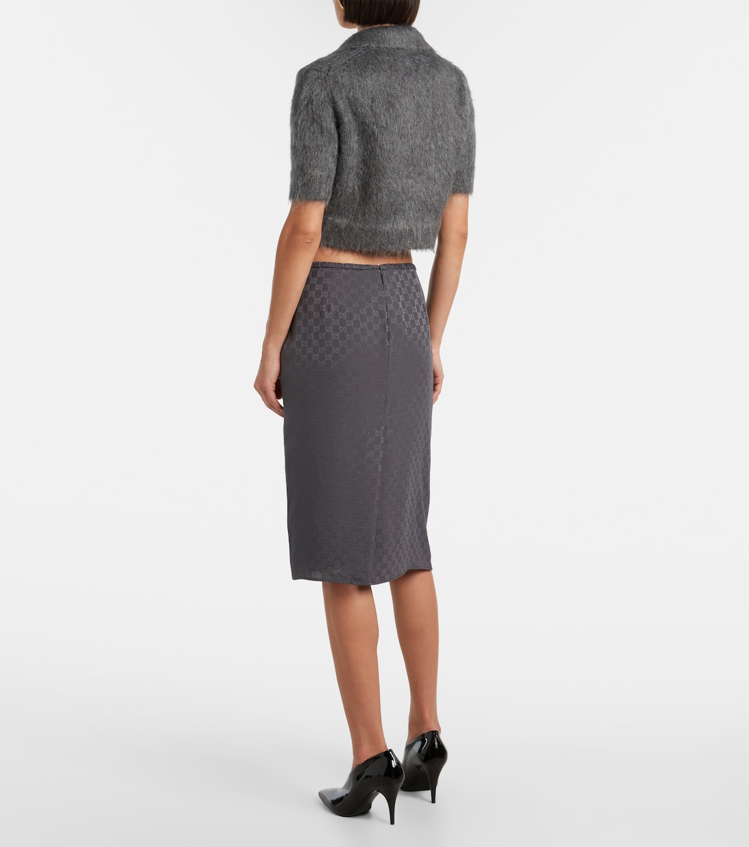 Low-Rise-Bleistiftrock GG aus Seide | Gucci