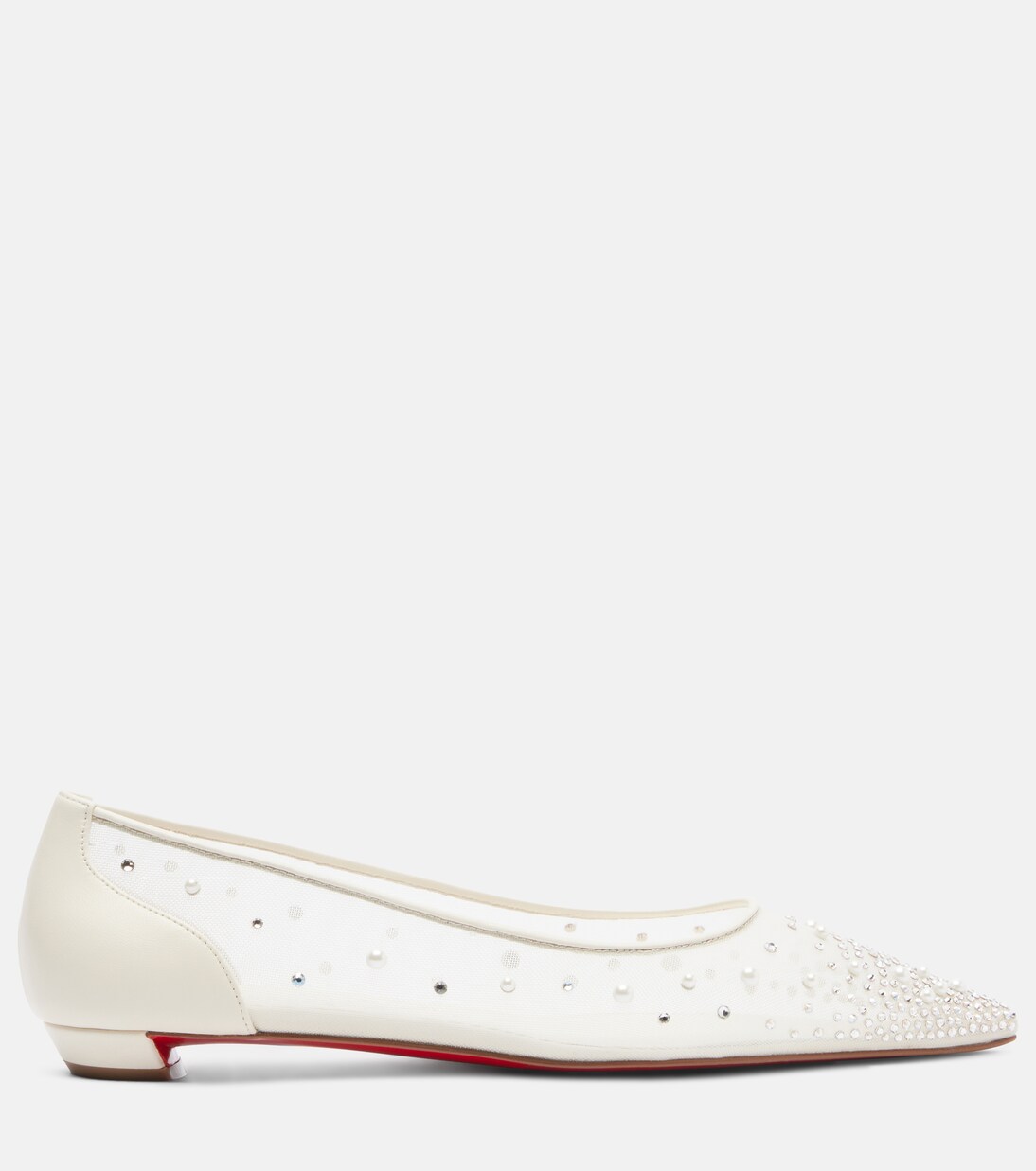 Miss Z Degrastrassina Perla mesh flats | Christian Louboutin