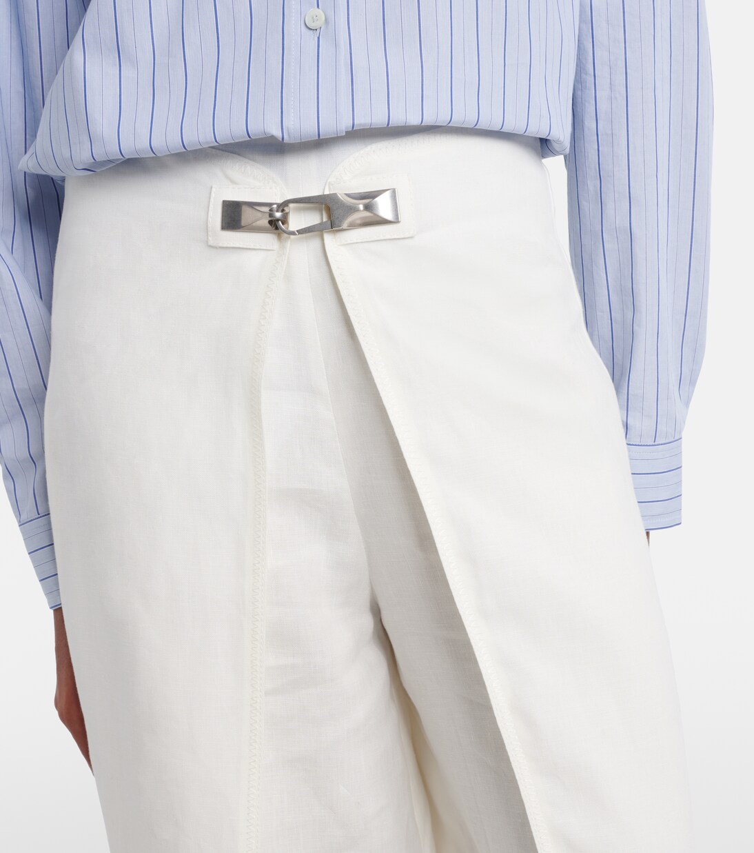Imann pleated linen wide-leg pants | Ralph Lauren Collection