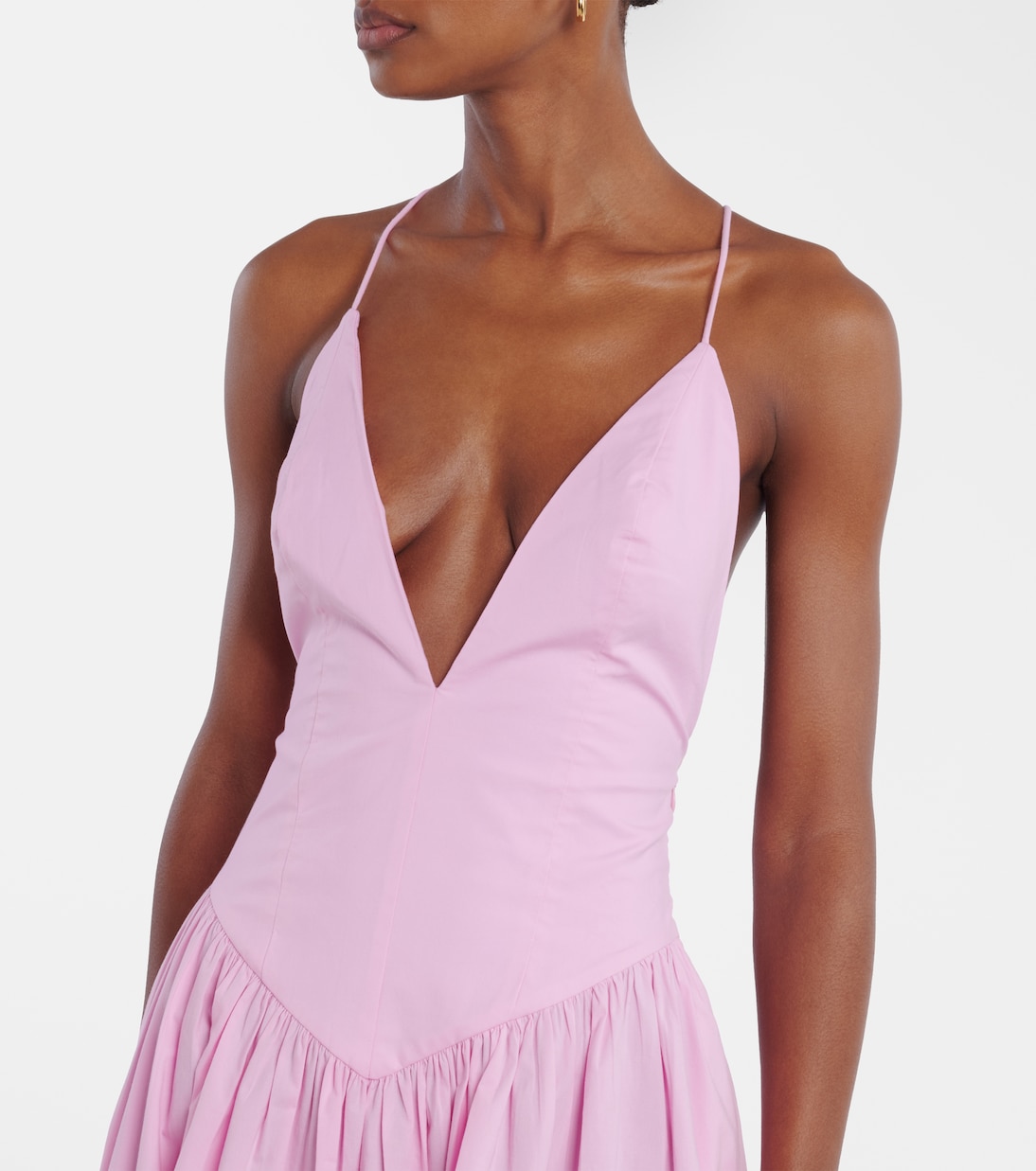 Open-back cotton maxi dress | Adriana Degreas