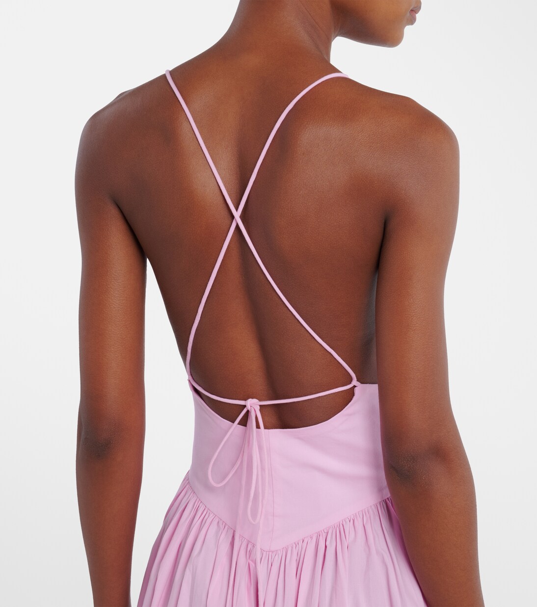 Open-back cotton maxi dress | Adriana Degreas