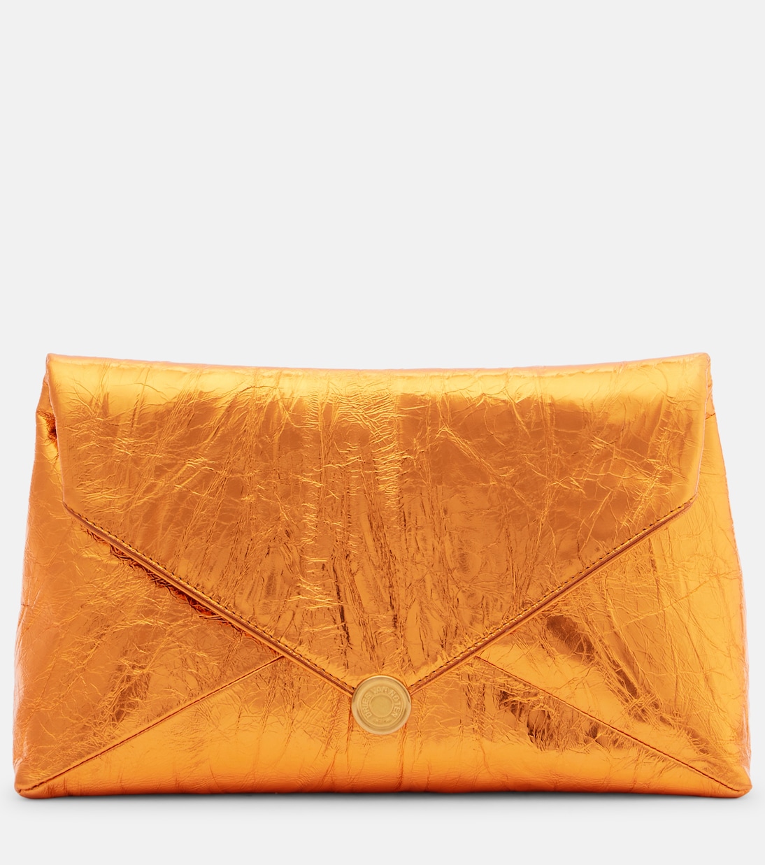Envelope Medium metallic leather clutch | Dries Van Noten