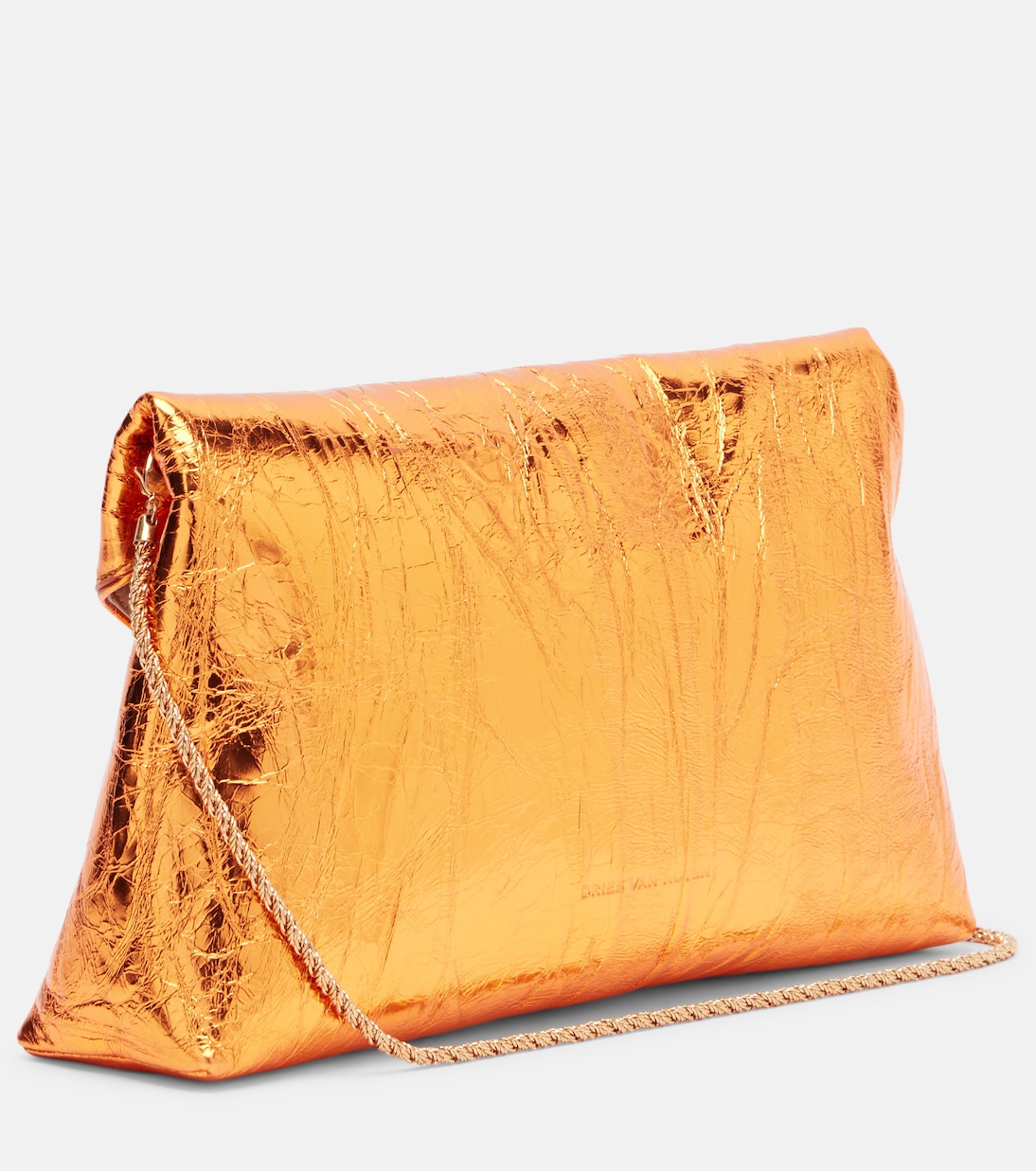 Envelope Medium metallic leather clutch | Dries Van Noten