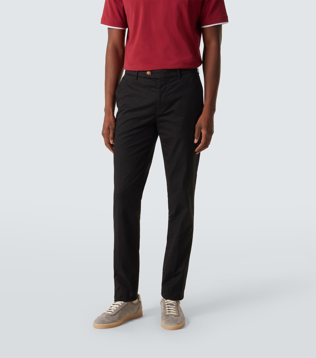 Pantalones slim en mezcla de algodón | Brunello Cucinelli