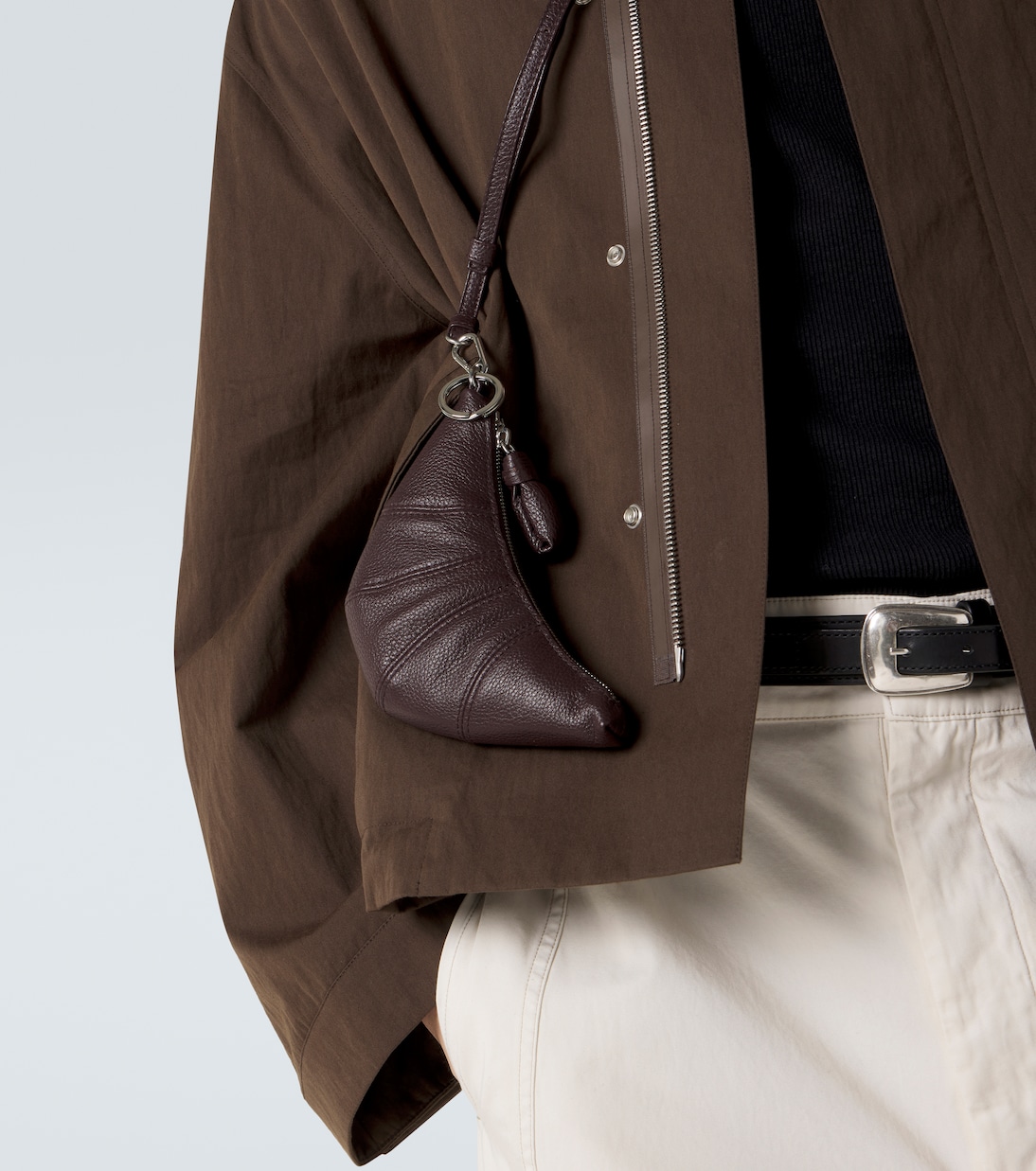 Croissant leather wallet on chain | Lemaire