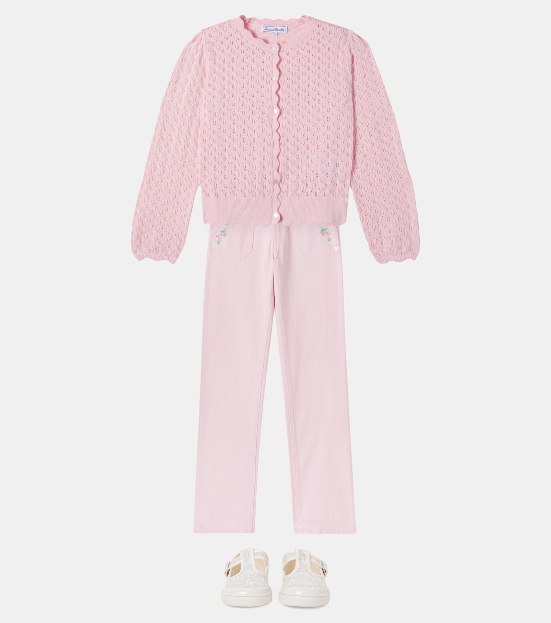 Pointelle cotton cardigan  | Tartine et Chocolat