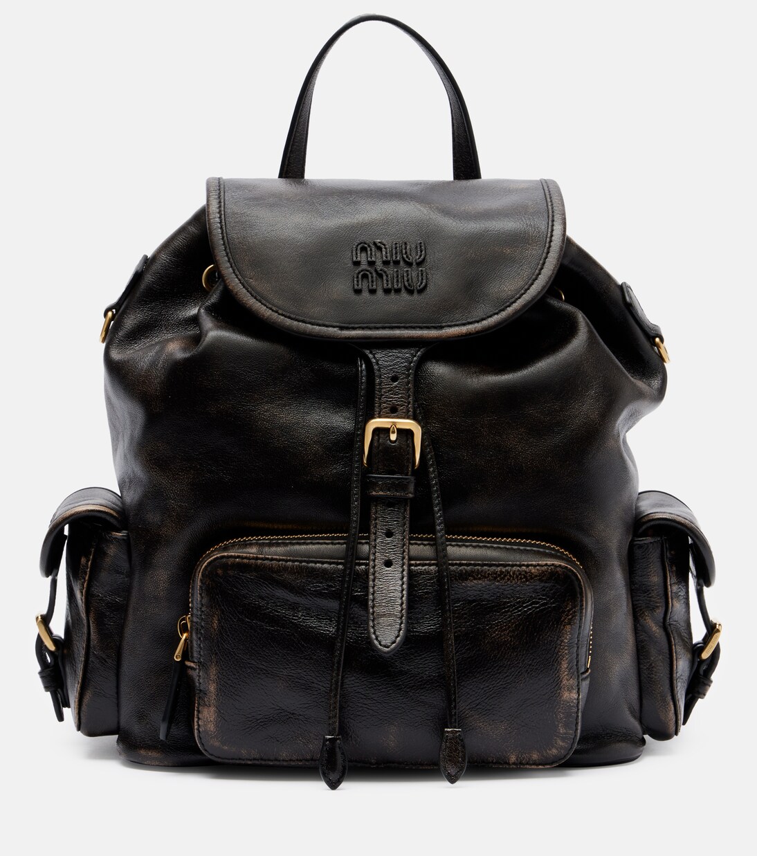 Leather backpack | Miu Miu