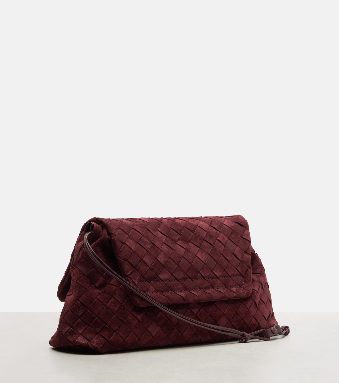 Giorno Intrecciato suede pouch | Bottega Veneta