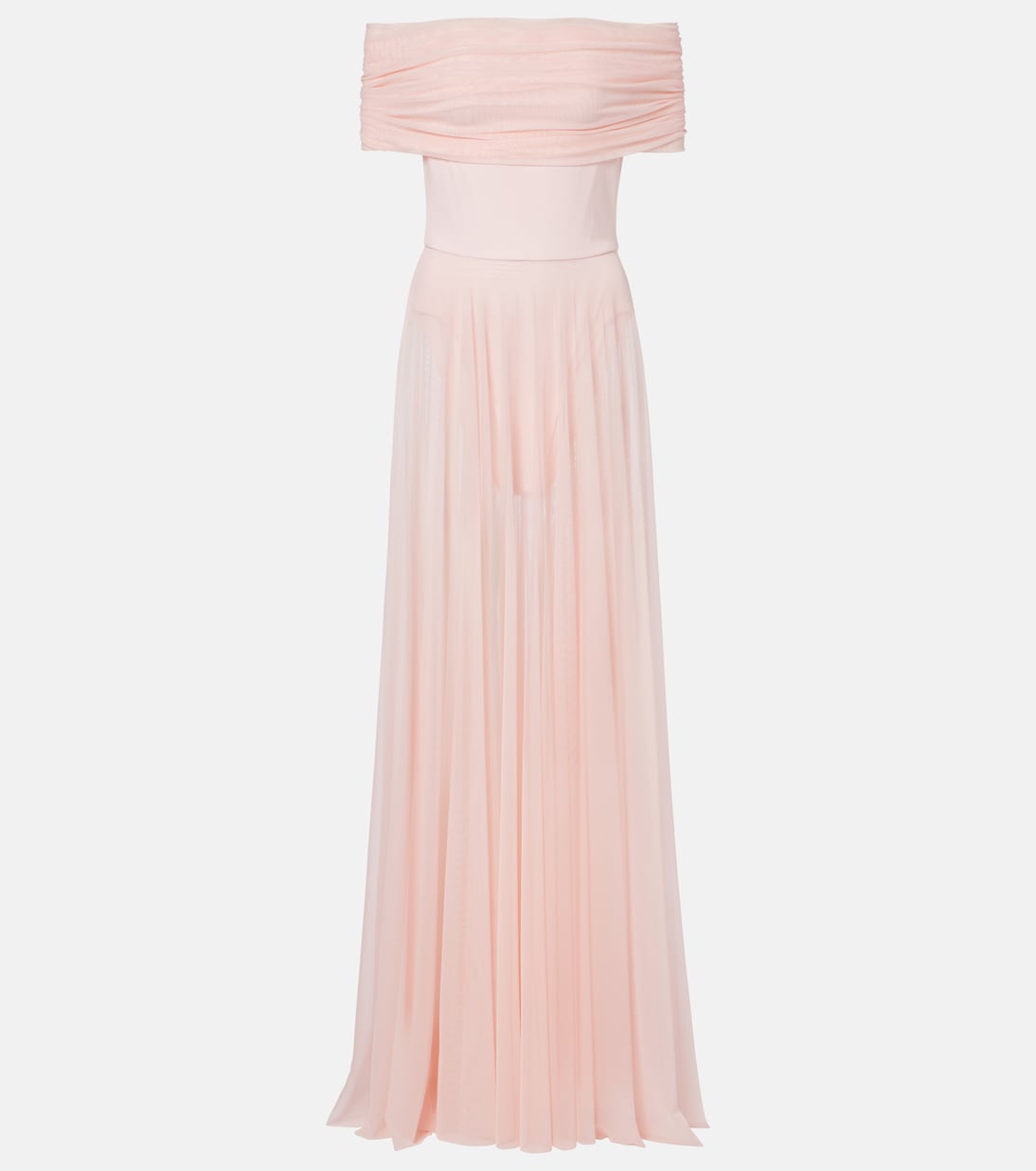 Semi-sheer mesh maxi dress | Norma Kamali