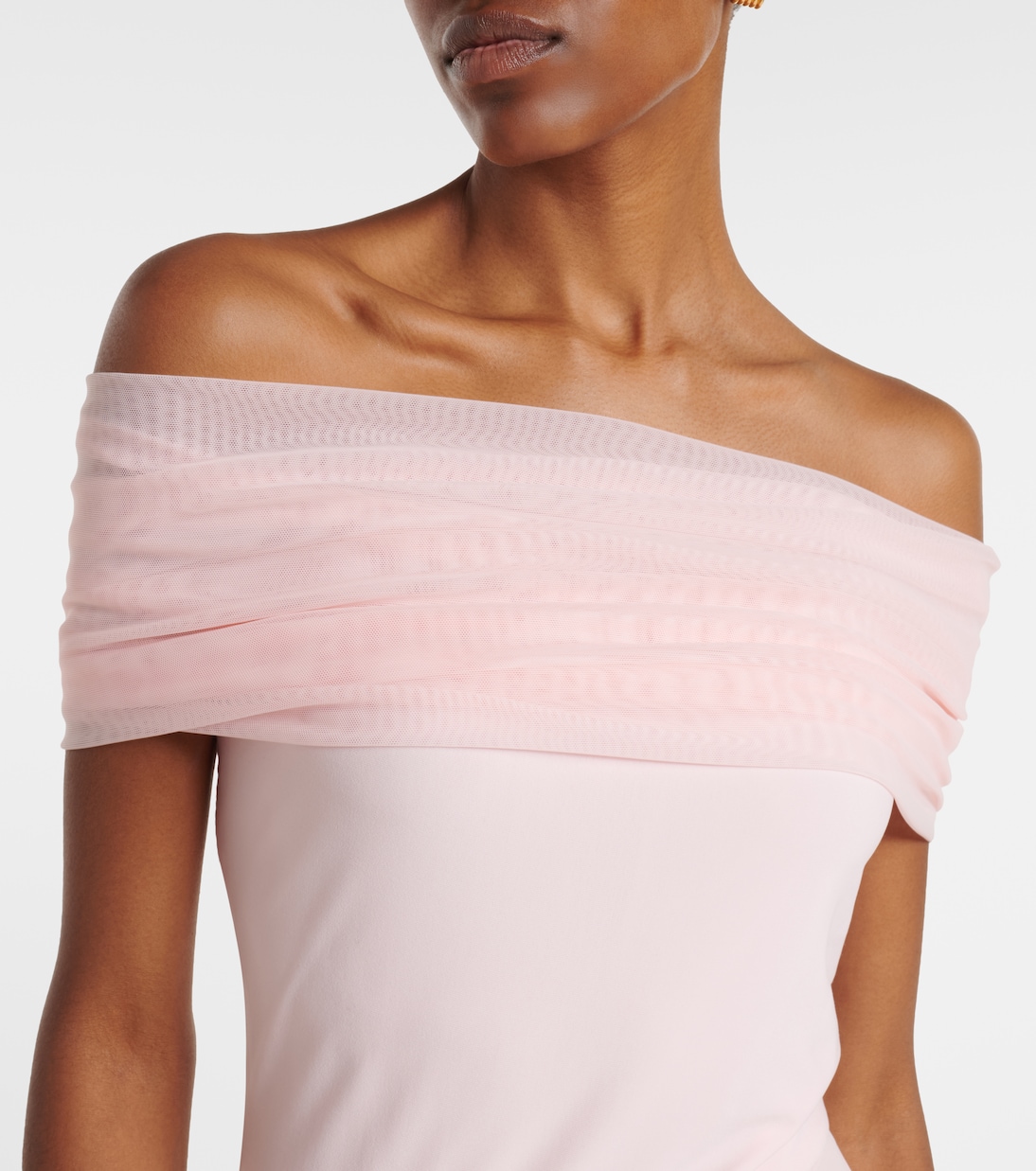 Semi-sheer mesh maxi dress | Norma Kamali