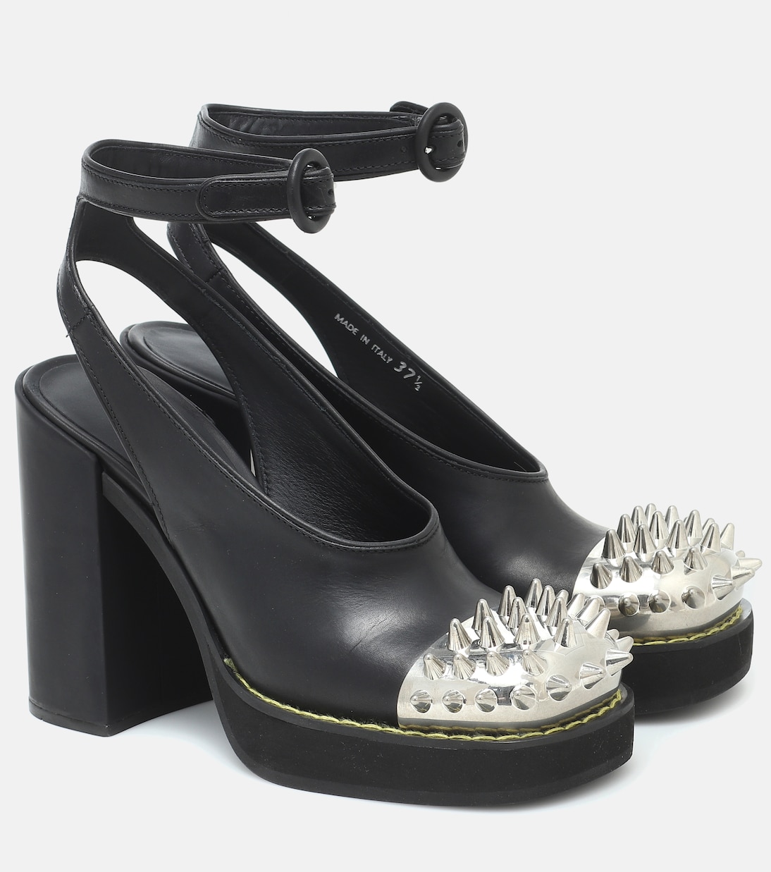 Studded leather platform pumps | Miu Miu