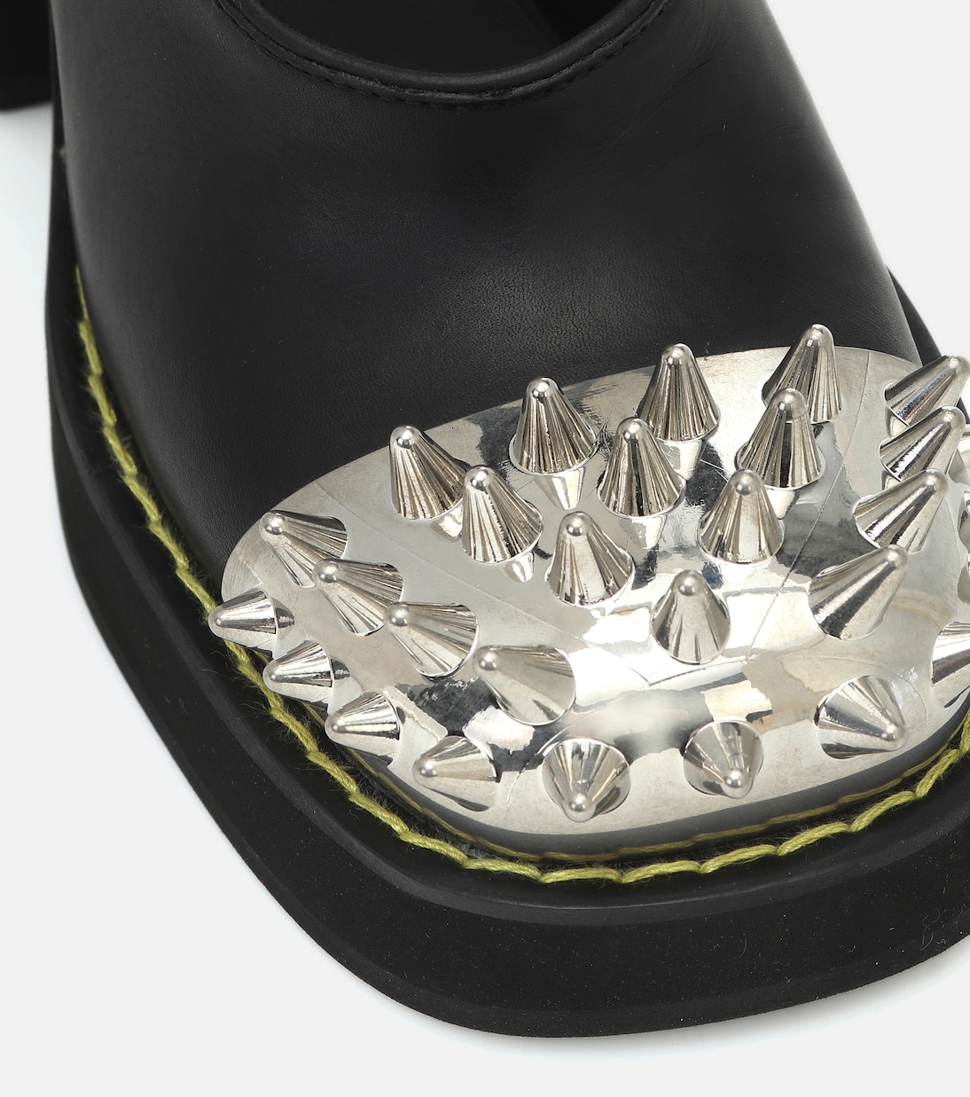 Studded leather platform pumps | Miu Miu