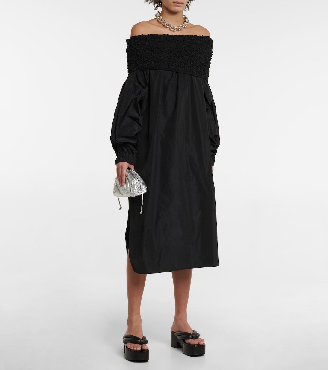 Off-shoulder midi dress | Dries Van Noten