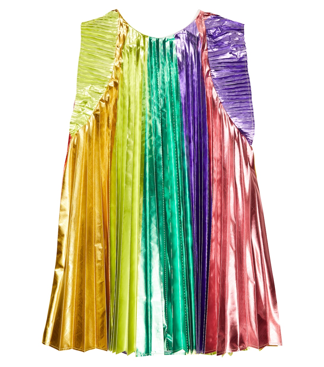 Rainbow pleated lamé dress | Stella McCartney Kids