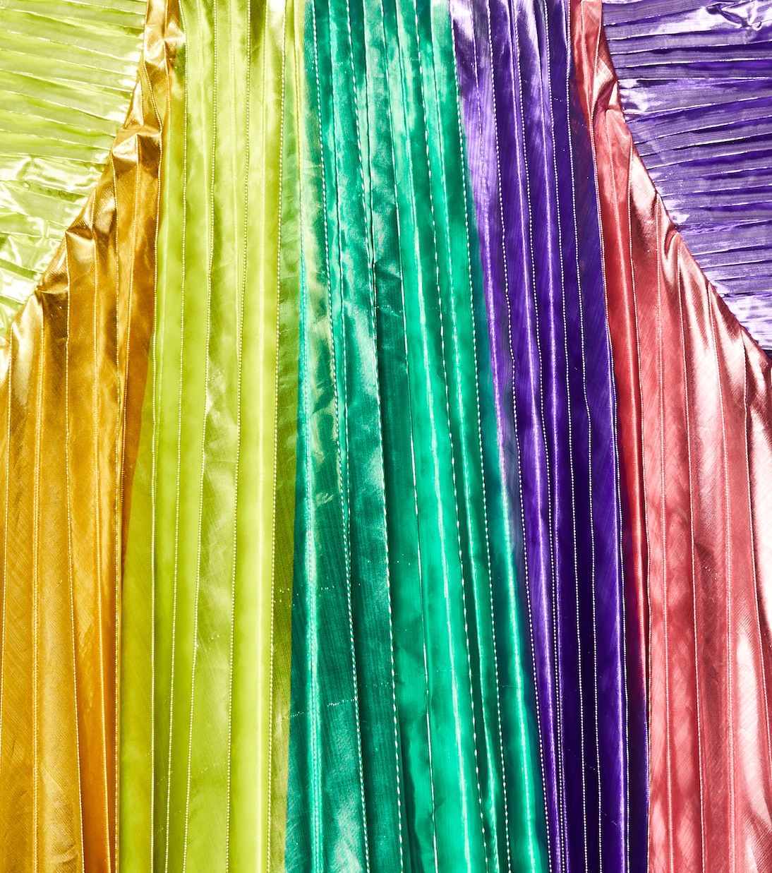 Rainbow pleated lamé dress | Stella McCartney Kids