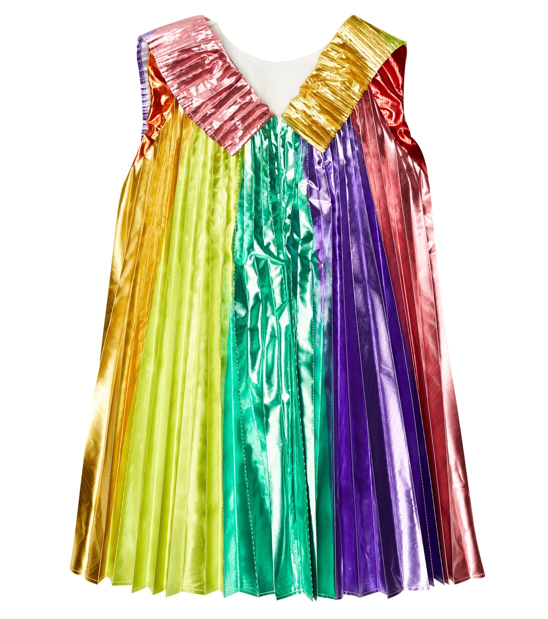 Rainbow pleated lamé dress | Stella McCartney Kids