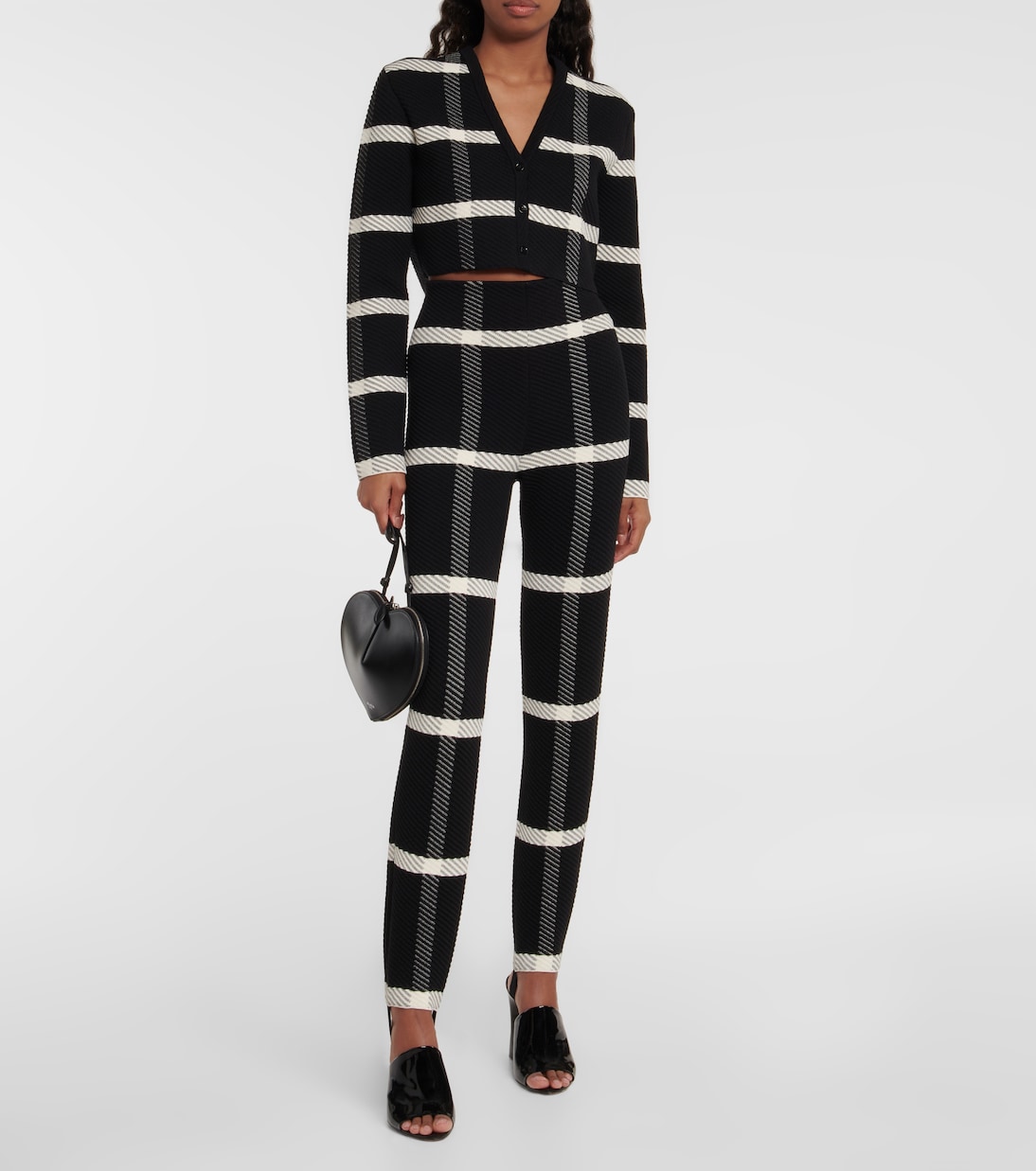Checked wool-blend cardigan | Alaïa