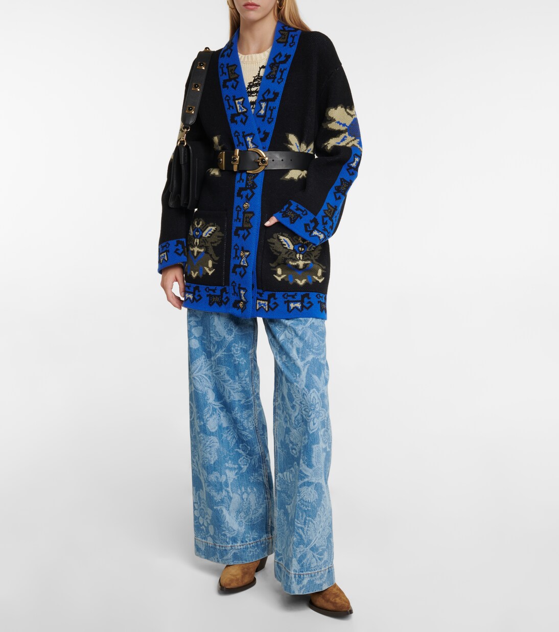 Wool jacquard cardigan | Etro